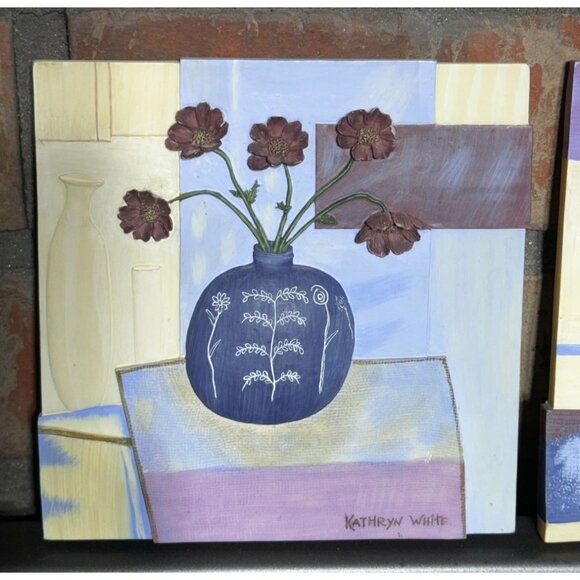 Kathryn White Decorative Resin 3D Art Plaques x 2 - Picture 4 of 7